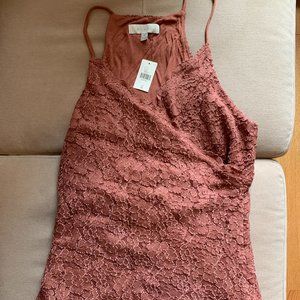 Brand New (NWT) Anthropologie Twyla Lace Top in Terra Cotta, Size M